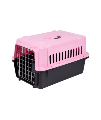 Metal Door Plastic Pet Carrier