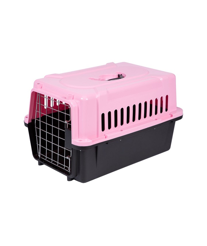 Metal Door Plastic Pet Carrier