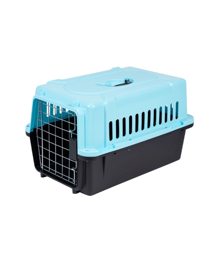 Metal Door Plastic Pet Carrier