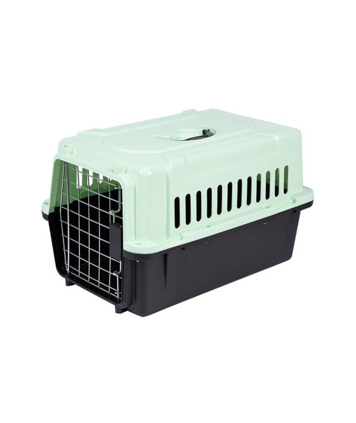 Metal Door Plastic Pet Carrier