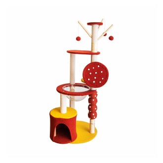 Floor-Standing Wooden Cat Tree