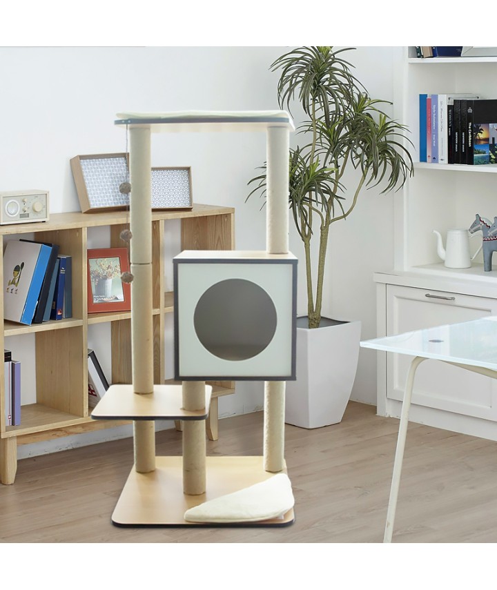 Solid Wood Cat Tree