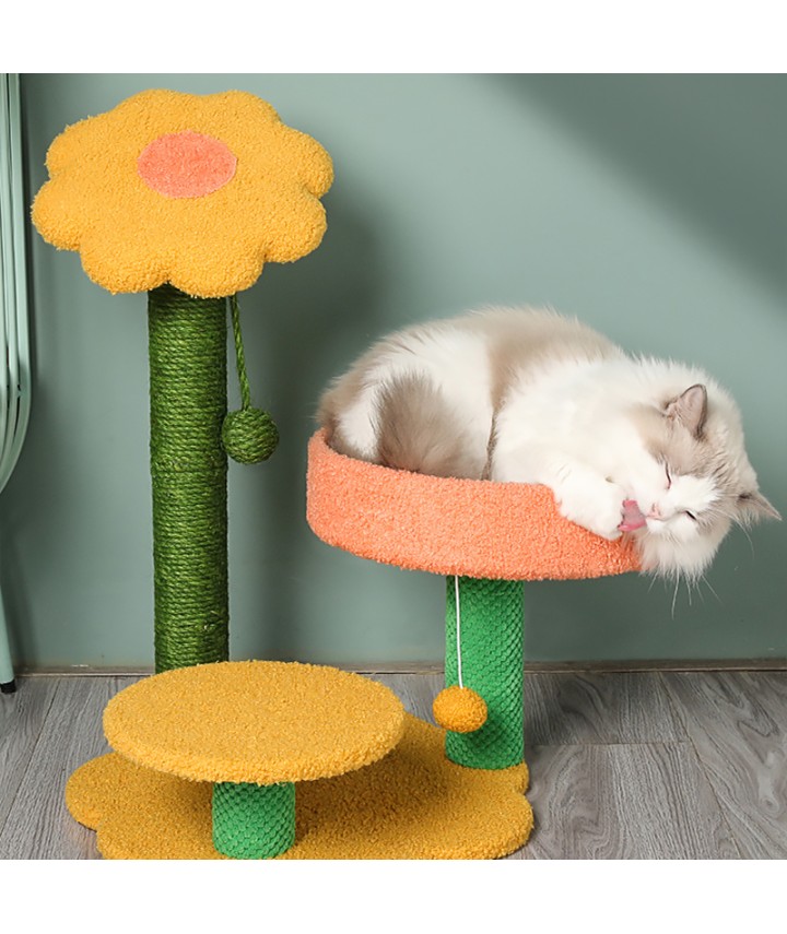 Sunflower & Mushroom Cat Tree