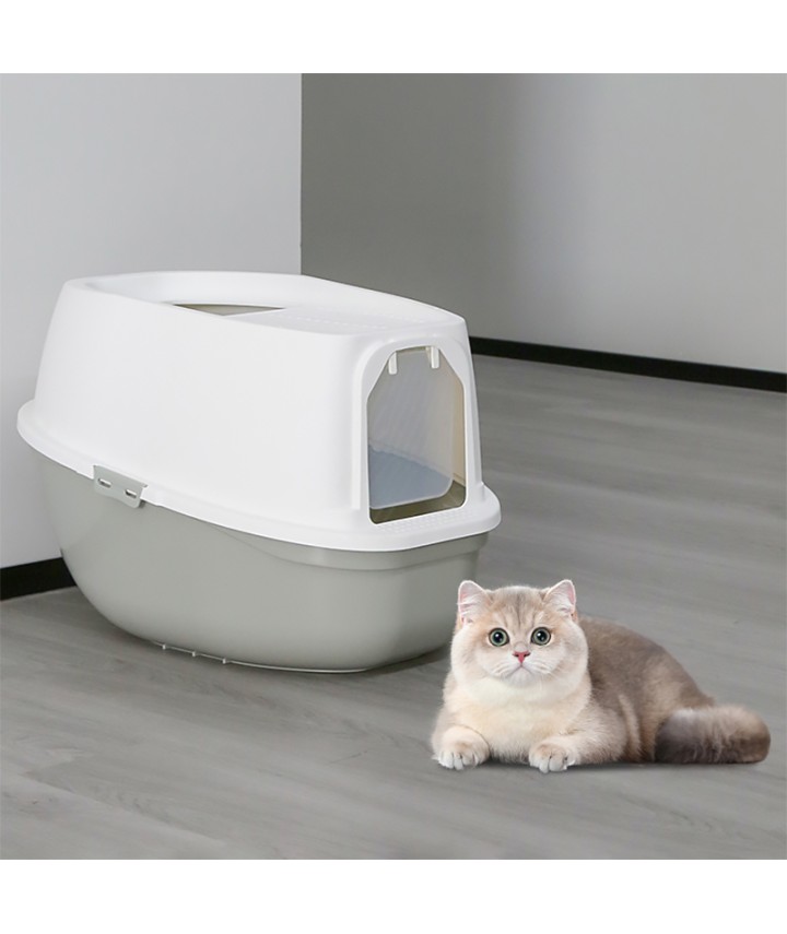 Closed Plastic Cat Litter Box