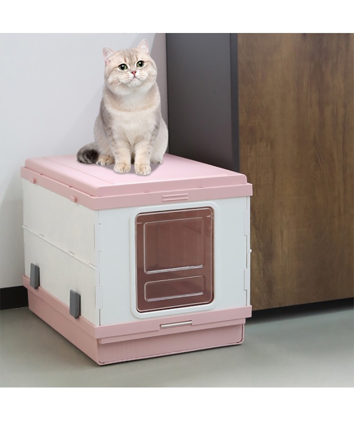Foldable Fully Enclosed Cat Litter Box
