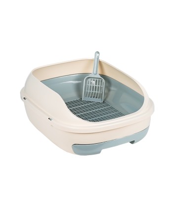 Semi-Open Splash-Proof Cat Litter Box