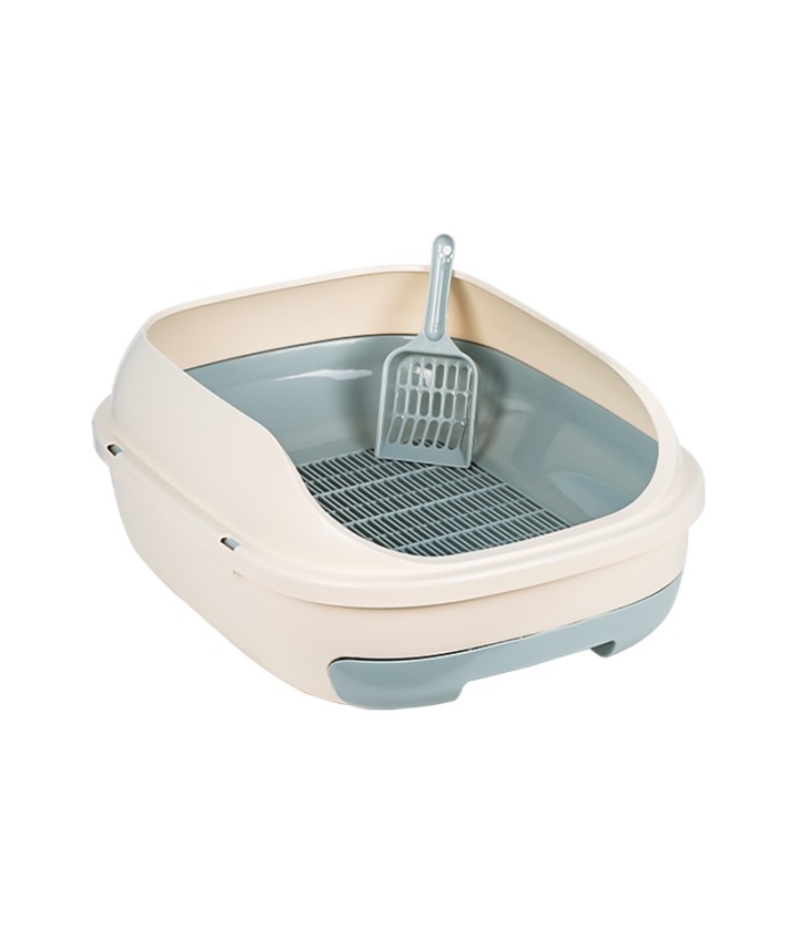 Semi-Open Splash-Proof Cat Litter Box