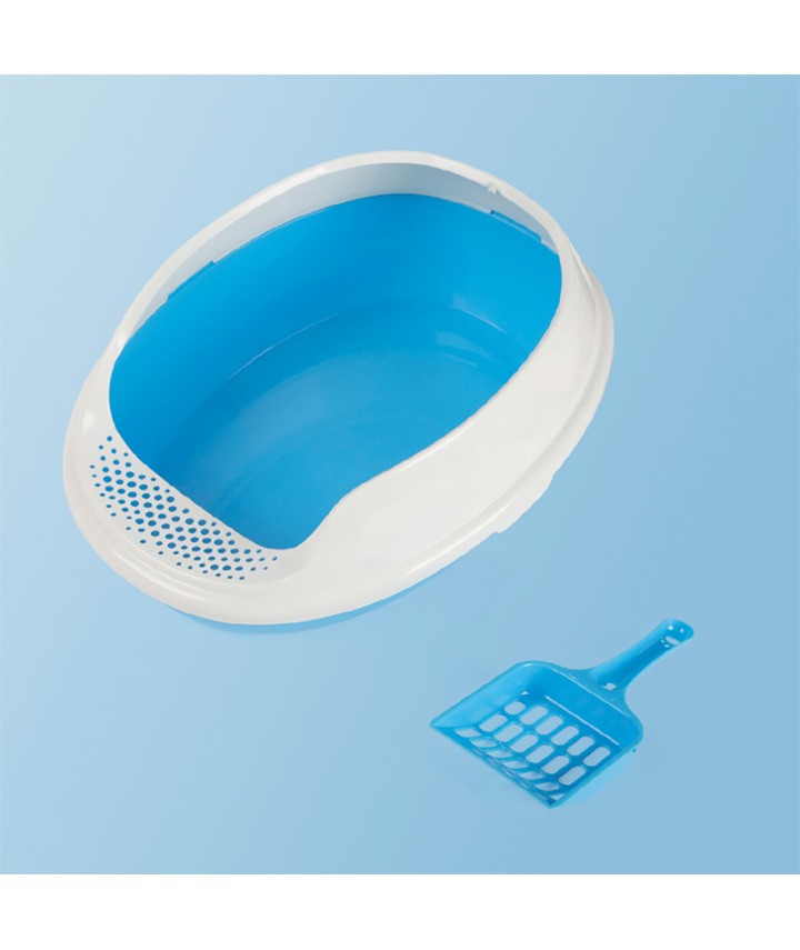 Large-Capacity Oval Cat Litter Box