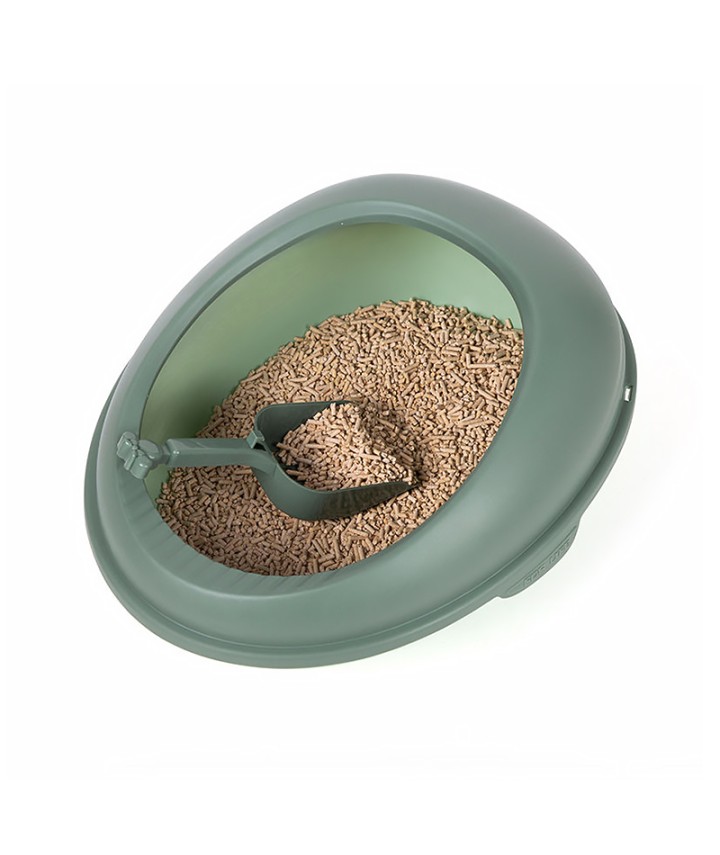 Semi-Enclosed Plastic Cat Litter Box