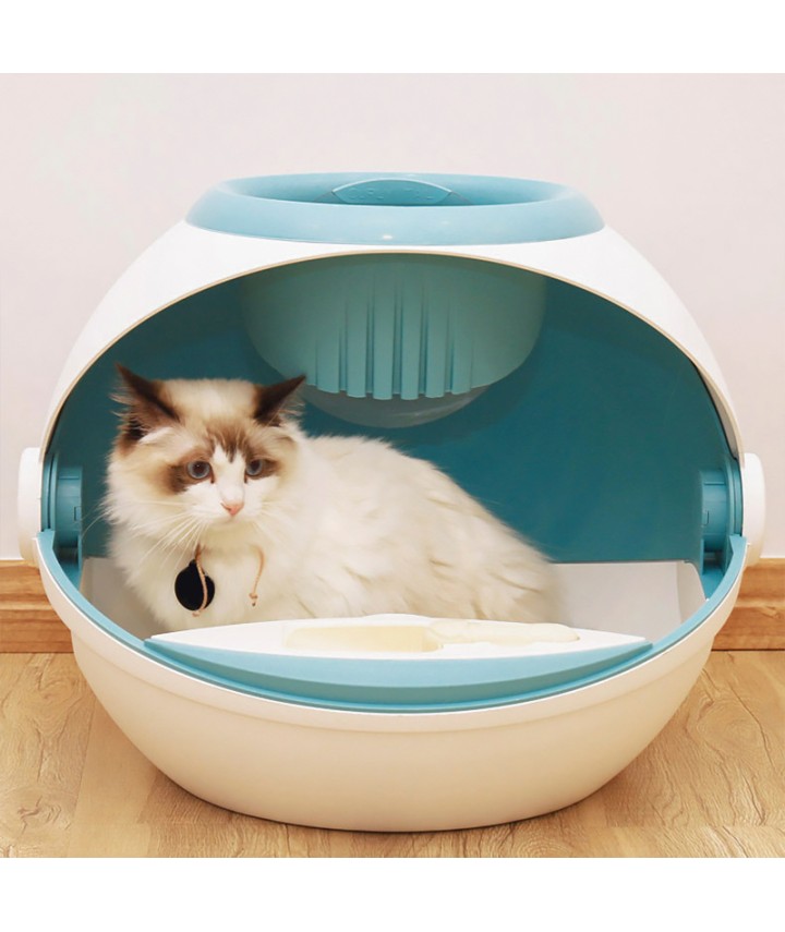 Space Capsule Style Cat Litter Box