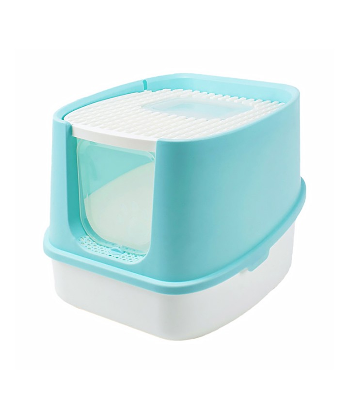 Hinged-Top Cat Litter Box