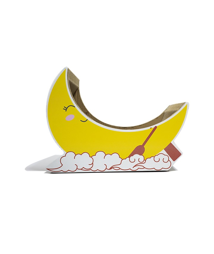 Moon-Shaped Cat Scratcher