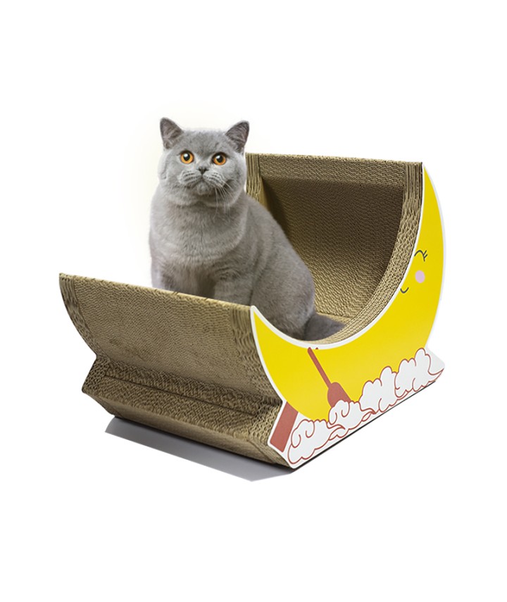 Moon-Shaped Cat Scratcher